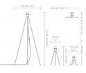Podstawa do lamp Tripod Floor brushed steel UMAGE - stalowy