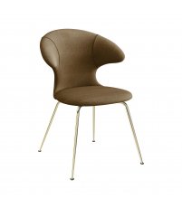 Krzesło tapicerowane Time Flies UMAGE - sugar brown, złote nogi