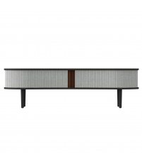 Ławka / szafka RTV Audacious black oak UMAGE - czarny dąb / sterling
