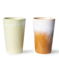 ZESTAW 2 CERAMICZNYCH KUBKÓW TEE 70'S 470 ml HK Living