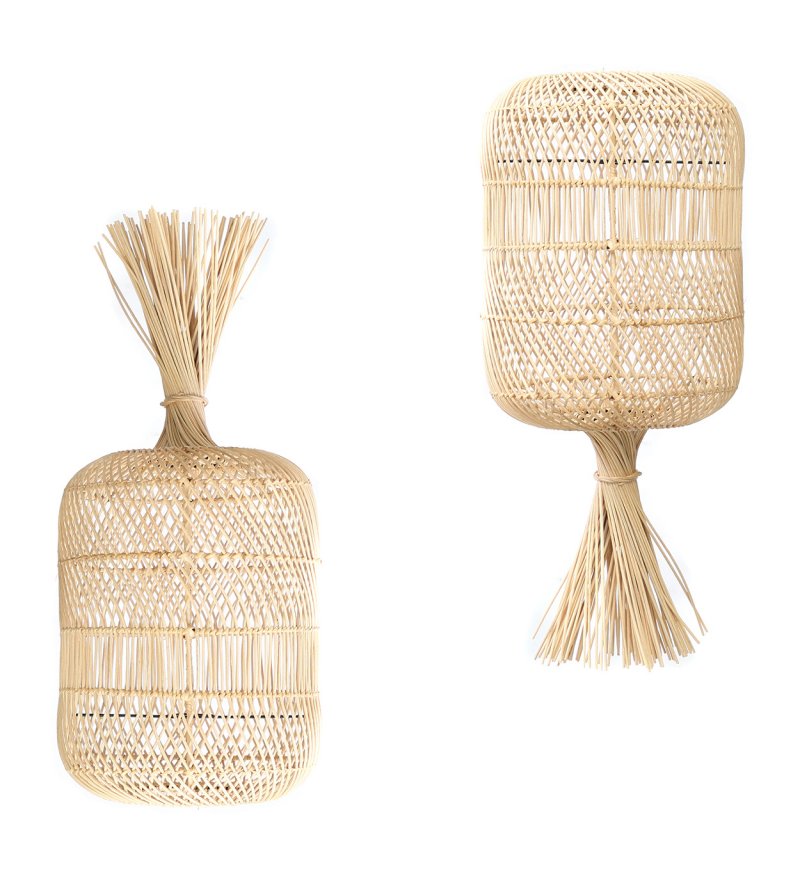 Abażur The Dumpling Bazar Bizar - wiszący lub podłogowy, naturalny, rozmiar M