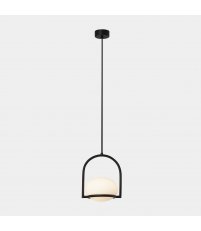 Lampa wisząca Coco LEDS C4 - czarna / bały klosz