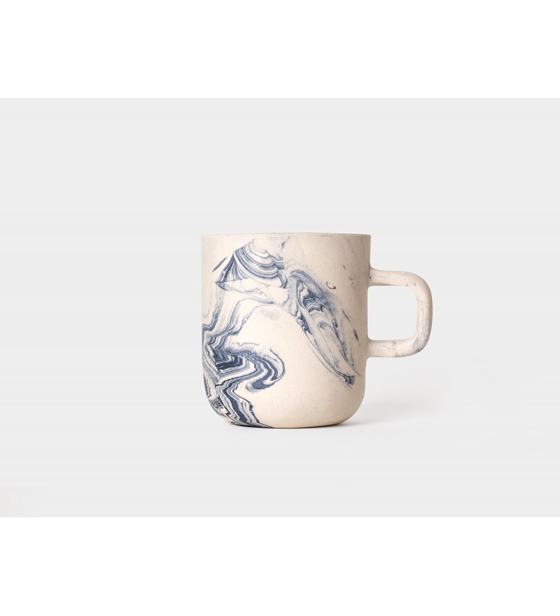 Mały kubek ceramiczny z uchem Baltica Hadaki - 180 ml, niebieski