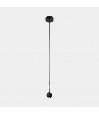 Lampa wisząca Punto Single Surface LEDS C4 - czarna, z podsufitką natynkową