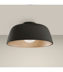Plafon Miso LEDS C4 - Ø43,3 cm, czarny ze złotym wnętrzem