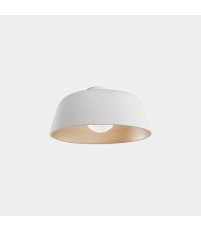 Plafon Miso LEDS C4 - Ø43,3 cm, biały ze złotym wnętrzem