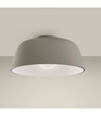 Plafon Miso LEDS C4 - Ø43,3 cm, kamienny szary z białym wnętrzem
