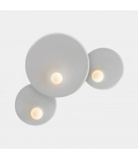 Kinkiet Trip LEDS C4 - potrójny, Ø30/Ø46/Ø30 cm, szary