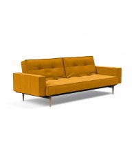 OUTLET Sofa z funkcją spania Splitback Styletto Innovation Living - tkanina Dessin 507 Elegance, Burned curry