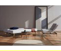 OUTLET Sofa z funkcją spania Splitback Styletto Innovation Living - tkanina Dessin 507 Elegance, Burned curry
